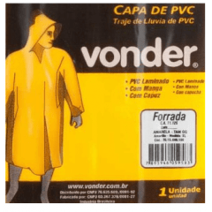 Capa de chuva PVC Forrado - Vonder - CA 11125